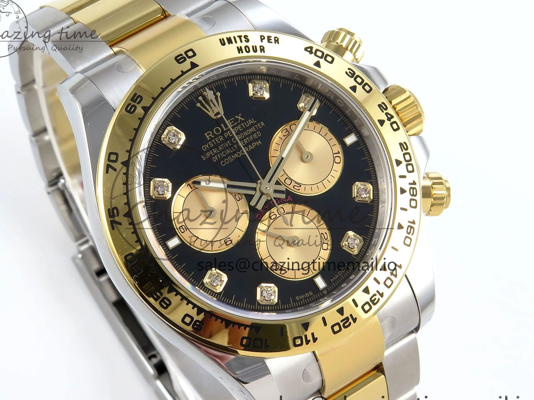 Best AAA Replica Sites Daytona SS YG 126503 on Dial FastDry Edition 736 Best Braclet YG Black 1:1 SH APSF 1228